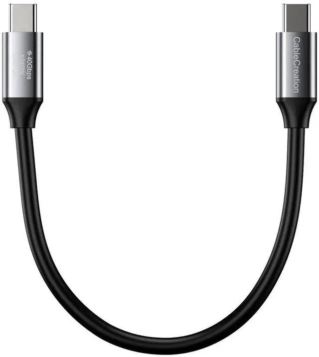 Main image of JAENFONG Short USB4 Cable 0.5FT, Thunderbolt 4 Cable 40Gbps, 240W, 8K@60Hz, Compatible with Thunderbolt 3, Thunderbolt 4 and USB-C