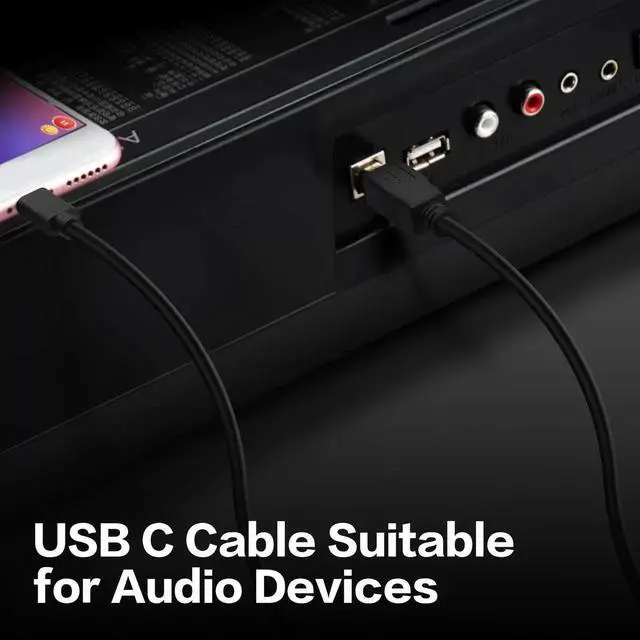 Alt view image 4 of 6 - JAENFONG 3FT USB C Printer Scanner Cable USB B to USB C MIDI Cord Compatible Digital Piano MIDI Controller DJ Controller