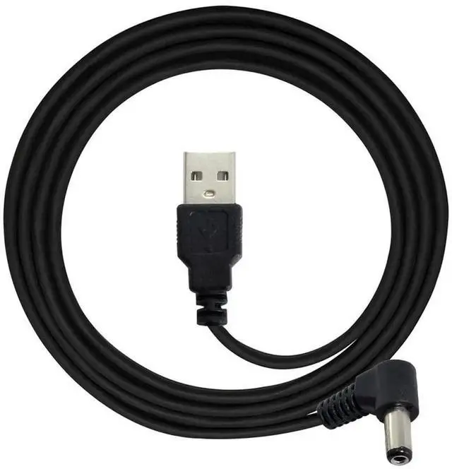 Alt view image 4 of 6 - JAENFONG Cable USB2.0 A Type Male to Right Angled 5.5 x 1.5mm DC 5V Power Plug Barrel Connector 90 Degree Charge Cable 120CM