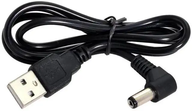 Alt view image 2 of 6 - JAENFONG Cable USB2.0 A Type Male to Right Angled 5.5 x 1.5mm DC 5V Power Plug Barrel Connector 90 Degree Charge Cable 120CM