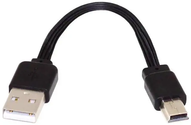 Alt view image 7 of 7 - JAENFONG  13cm USB 2.0 Type-A Male to Mini 5Pin USB Male Data Flat Slim FPC Cable for FPV Disk Phone