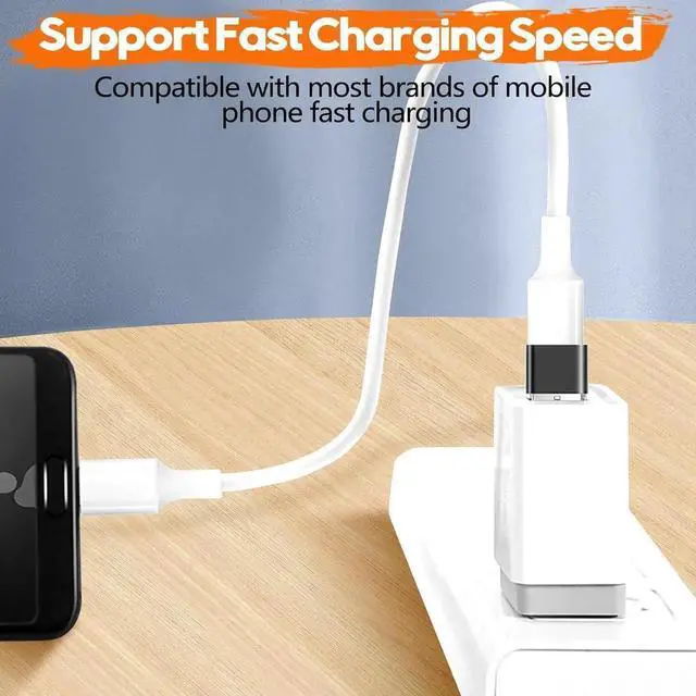 Alt view image 4 of 7 - JAENFONG USB C Male to USB Female Adapter(2 Pack)&USB Male to USB C Female Adapter (2 Pack) Supports SuperSpeed Data Transfer & Fast Charging Black