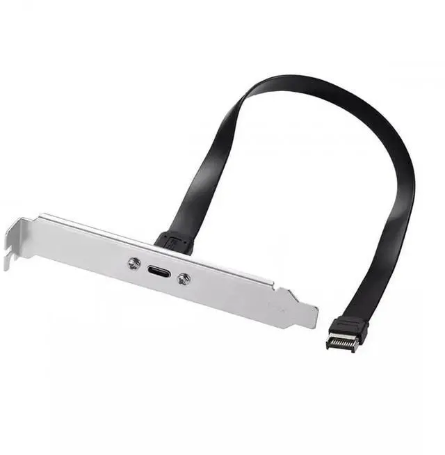 Main image of JAENFONG Cable USB 3.2 Type-E IDC 20Pin Front Panel Header to USB-C Type-C Female Extension Cable 20Gbps with Panel Mount Screw