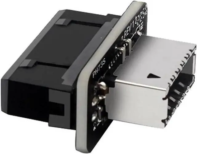 Alt view image 3 of 5 - JAENFONG Motherboard Internal USB 3.0 20Pin/19P Header to Type-E A-Key USB 3.1 20 Pin Adapter for Type C Front Panel Chassis Bracket (Straight Type)