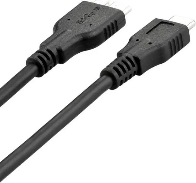 Alt view image 4 of 4 - JAENFONG USB 3.0 USB-C to Micro B USB Charge & Data Sync Cable Compatible for Samsung Galaxy S5/ Note 3, WD External Hard Drive - 3.3FT - Black