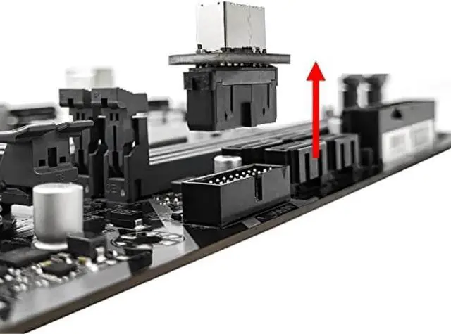 Alt view image 2 of 5 - JAENFONG Usb Front Panel Adapter, Vertical Usb C Header Adapter, Usb 3.1 Type-E Key-A To Usb 3.0 20Pin Header Converter For Type C Motherboard