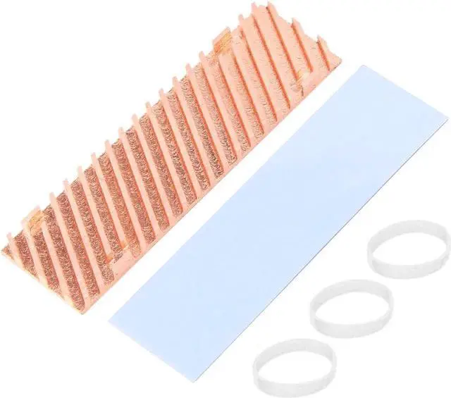 Main image of JAENFONG Ultra Thin Pure Copper Heatsink Cooler Heat Sink SSD Thermal Pad for M.2 2280 PCI-E NVME SSD 70X20X2mm