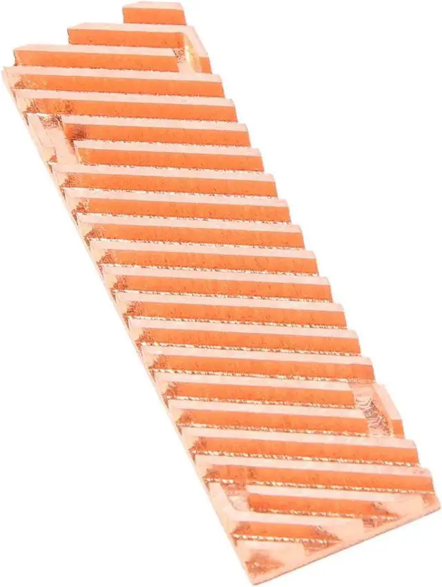 Alt view image 5 of 6 - JAENFONG Ultra Thin Pure Copper Heatsink Cooler Heat Sink SSD Thermal Pad for M.2 2280 PCI-E NVME SSD 70X20X3mm