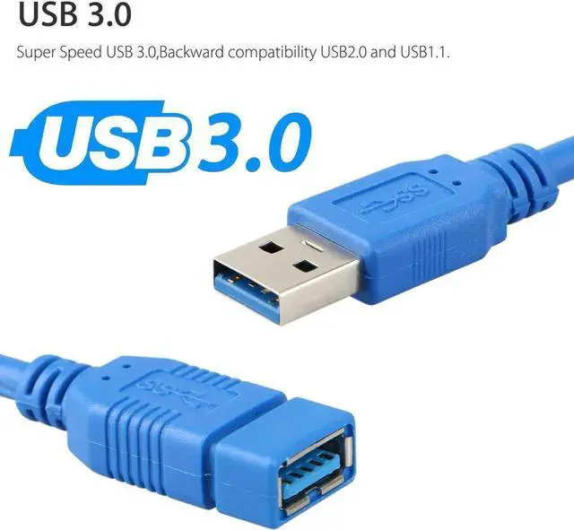 Alt view image 2 of 7 - JAENFONG 3FT Super Speed USB 3.0 Type A Male to Female Extension Cable For Laptop PC