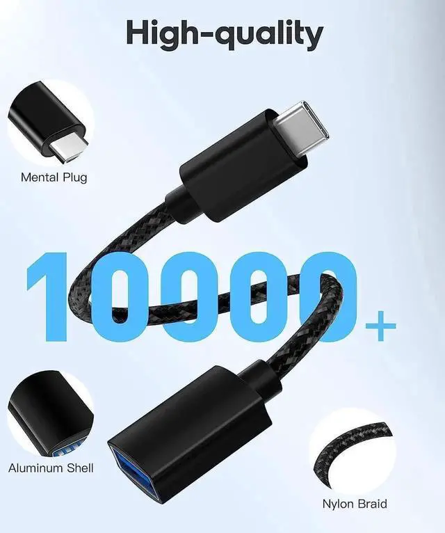 Alt view image 4 of 7 - JAENFONG USB C to USB 3.0 Adapter [10Gbps], [2 Pack] USB Type C Male to USB3.1 USB3.2 Female, Thunderbolt 3/4 to USB Female Adapter OTG Cable for Mac-Book Pro/Air 2022 2020,Tablet PC, Smartphones