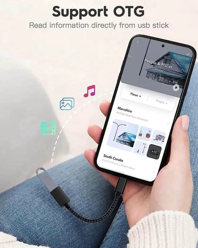 Alt view image 7 of 7 - JAENFONG USB C to USB 3.0 Adapter [10Gbps], [2 Pack] USB Type C Male to USB3.1 USB3.2 Female, Thunderbolt 3/4 to USB Female Adapter OTG Cable for Mac-Book Pro/Air 2022 2020,Tablet PC, Smartphones