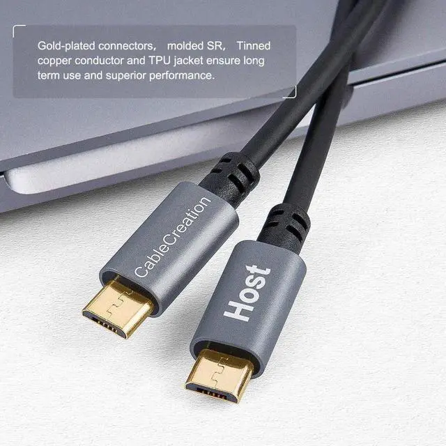 Alt view image 5 of 7 - JAENFONG Micro USB to Micro USB Coiled Cable 0.56ft to 4ft, Coiled Micro OTG Cable with Gold Plated Connector Aluminium Shell Works for Raspberry Pi Zero, Smart Phones, DJI Remote, Black