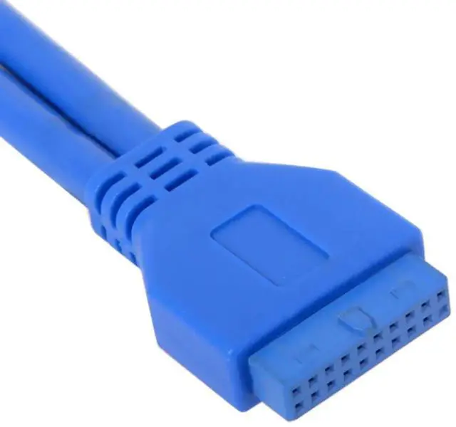 Alt view image 3 of 7 - JAENFONG USB 3.0 Front Panel Header 19/20Pin 1 Male to 2 USB 3.0 Female Panel Port Extension Cable 0.5M with Panel Mount Holes
