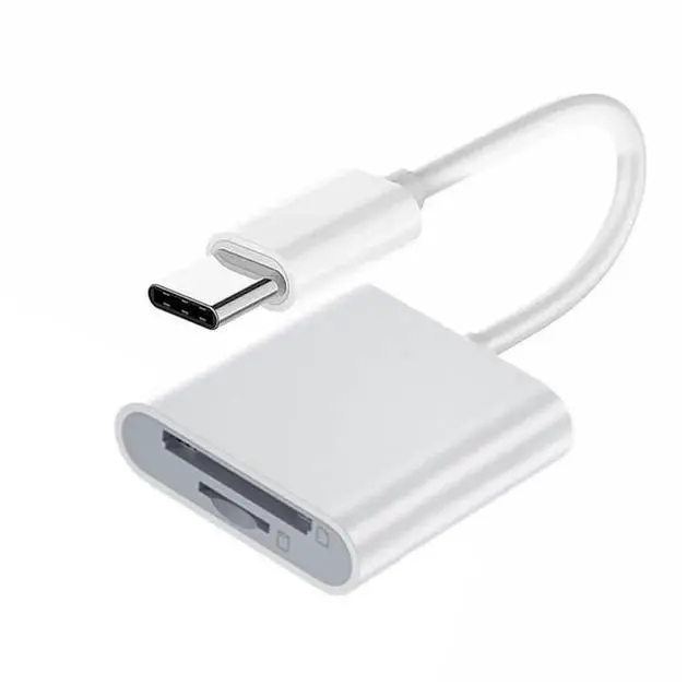 Alt view image 7 of 7 - JAENFONG  USB 2.0 Type C USB-C to TF Micro SD SDXC SDHC Card Reader Adapter Compatible with MAC Laptop Tablet Phone