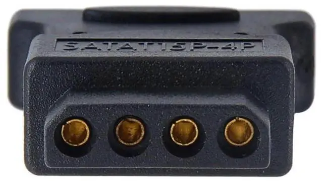 Alt view image 4 of 7 - JAENFONG SATA to IDE 4pin Power Adapter 15Pin SATA Male to Molex IDE 4Pin Female Cable Adapter
