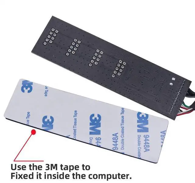 Alt view image 7 of 7 - JAENFONG USB 2.0 9pin 10pin Header 1 to 4 Female Splitter Extension Cable HUB with IDE 5V Power Connector Adapter Port Multilier