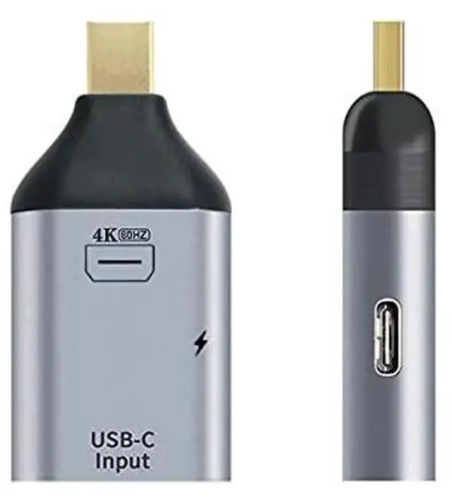 Alt view image 2 of 7 - JAENFONG USB-C Type C Female Source to Mini Displayport DP Sink HDTV & PD Power Adapter 4K 60hz 1080p for Phone & Laptop