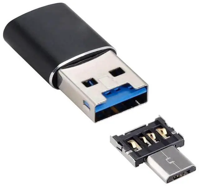 Alt view image 3 of 6 - JAENFONG USB 3.0 to Micro SD SDXC TF Card Reader with Micro USB 5pin OTG Adapter for Tablet/Cell Phone
