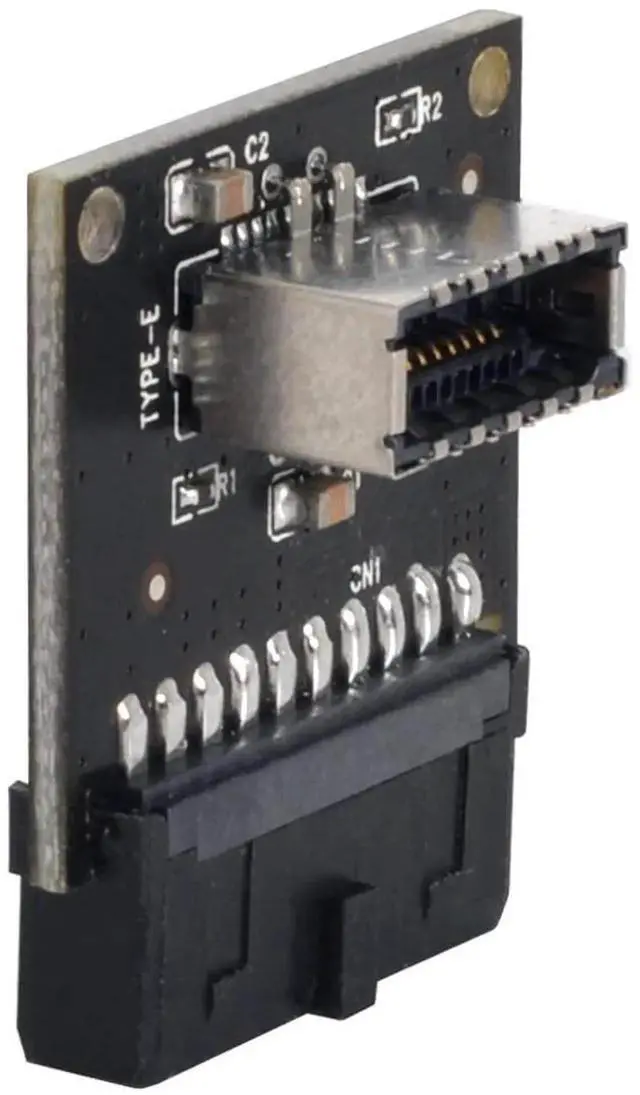 Alt view image 3 of 7 - JAENFONG USB 3.1 Front Panel Socket Type-E to USB 3.0 20Pin Header Male Extension Adapter for Motherboard