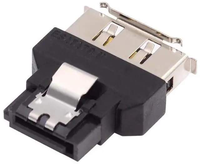 Alt view image 5 of 7 - JAENFONG 2pcs/lot 7Pin SATA to ESATA Male to Female & External ESATA to SATA Adapter Extender for SSD Disk