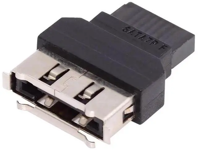 Alt view image 6 of 7 - JAENFONG 2pcs/lot 7Pin SATA to ESATA Male to Female & External ESATA to SATA Adapter Extender for SSD Disk