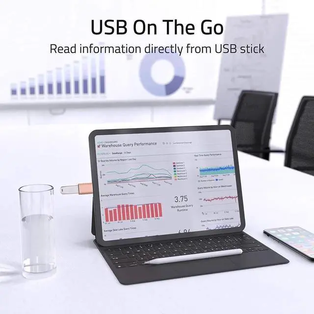 Alt view image 5 of 6 - JAENFONG USB C to USB Adapter (2 Pack) Thunderbolt 3 to USB 3.0 Adapter Compatible with MacBook Pro 2019 and Before MacBook Air 2019/2018 D.ell XPS and More Type C Devices Rose Gold