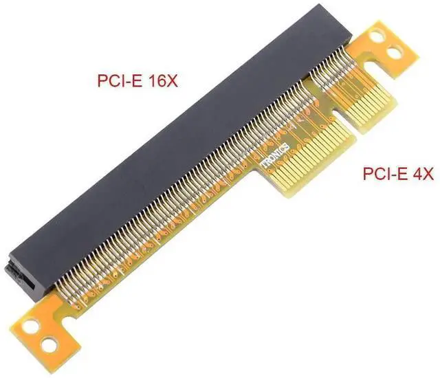 Alt view image 5 of 7 - JAENFONG PCI-E Express 4X to 16x Extender Converter Riser Card Adapter Male to Female