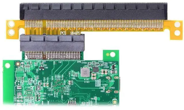 Alt view image 6 of 7 - JAENFONG PCI-E Express 4X to 16x Extender Converter Riser Card Adapter Male to Female