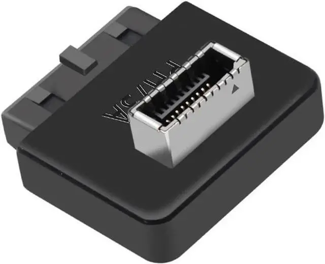 Alt view image 3 of 5 - JAENFONG USB 3.0 / 3.1 Gen 2 IDC 20Pin to USB 3.1/3.2 Type-E A-Key Motherboard Internal USB Header Adapter Converter for Type C Front Panel Chassis Bracket (Standard Type-90 degree)