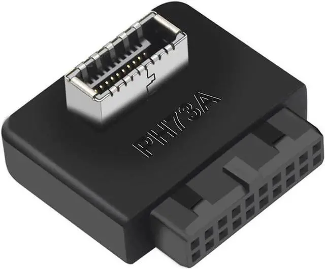 Main image of JAENFONG USB 3.0 / 3.1 Gen 2 IDC 20Pin to USB 3.1/3.2 Type-E A-Key Motherboard Internal USB Header Adapter Converter for Type C Front Panel Chassis Bracket (Standard Type-90 degree)