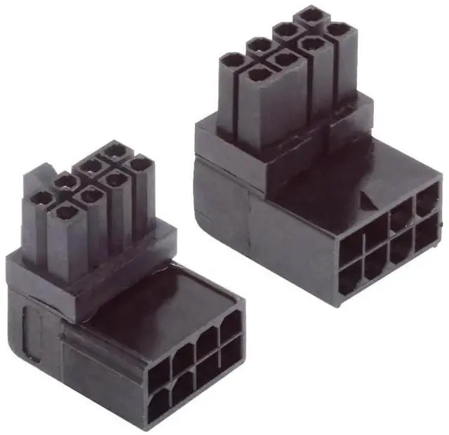 Main image of JAENFONG 2pcs/lot 90 Degree Up Down Angled ATX 8P Male to Female Power Header Adapter for GPU Graphics Card