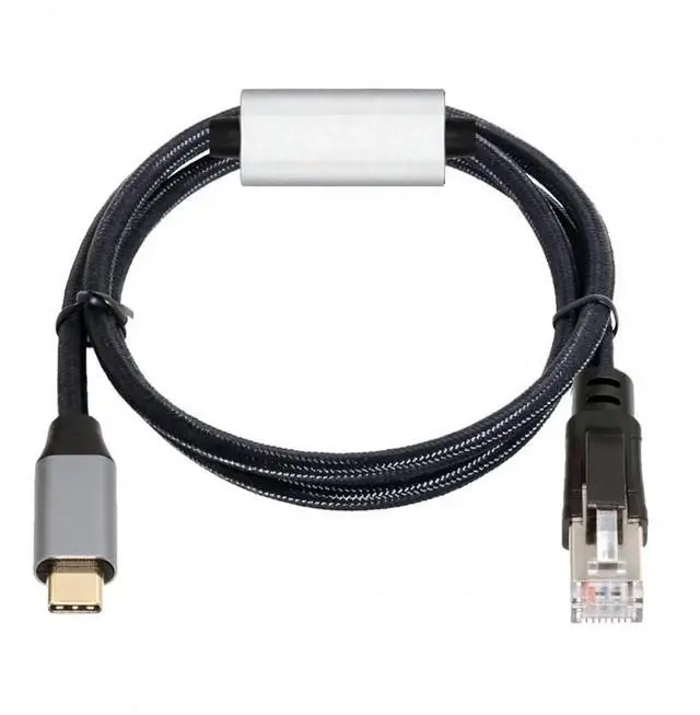 Main image of JAENFONG Cable USB-C to Ethernet Cable USB Type-C to RJ45 Male Cord Directly Connected 1000Mbps Gigabit LAN Network Compatible with Thunderbolt3
