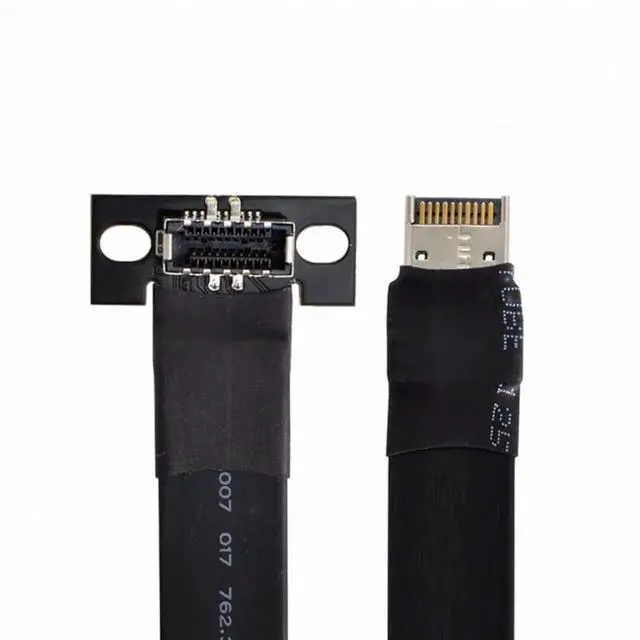 Alt view image 5 of 7 - JAENFONG Cable USB 3.2 Type-E IDC 20Pin Front Panel Header Male to Female Extension Cable 20Gbps