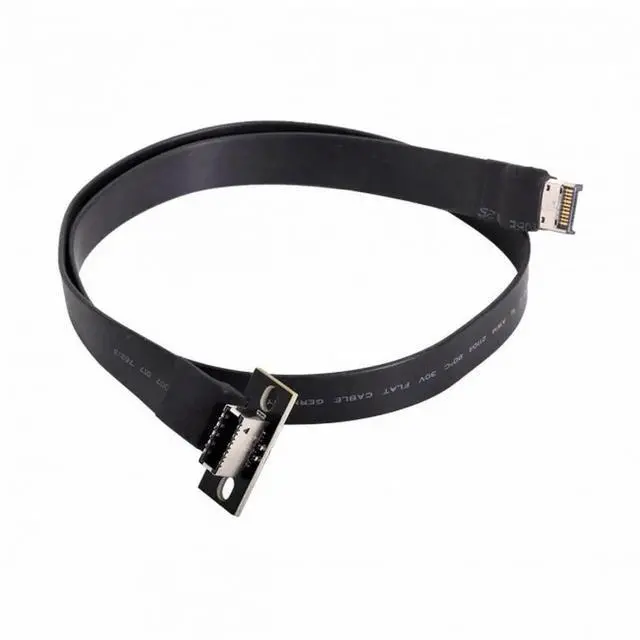 Alt view image 4 of 7 - JAENFONG Cable USB 3.2 Type-E IDC 20Pin Front Panel Header Male to Female Extension Cable 20Gbps