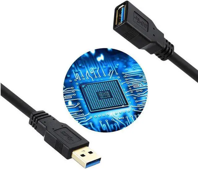 Alt view image 4 of 6 - JAENFONG USB 3.0 Extension Cable 20 FT USB Extender Cable 20 FT Type A Male to A Female SuperSpeed Extension Cord (20FT Black)