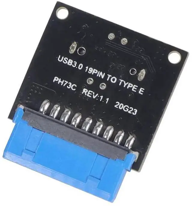 Alt view image 2 of 6 - JAENFONG  USB 3.1 Front Panel Socket to USB 3.0 20Pin Header Male Extension Cable Adapter for Motherboard Card 20P USB to Type-E Connector (2 Pcs)