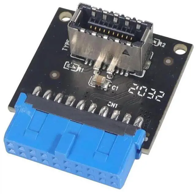 Alt view image 5 of 6 - JAENFONG  USB 3.1 Front Panel Socket to USB 3.0 20Pin Header Male Extension Cable Adapter for Motherboard Card 20P USB to Type-E Connector (2 Pcs)