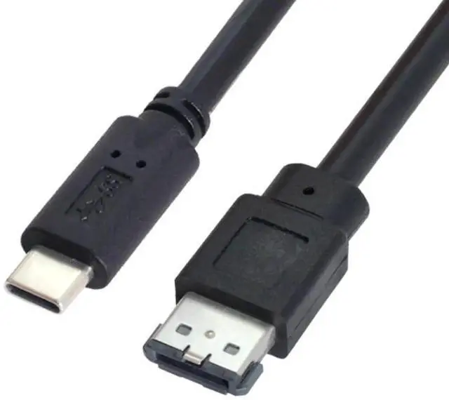 Alt view image 4 of 7 - JAENFONG USB C to eSATA Cable for HDD/SSD/ODD 3.28FT/1.0M (One Way Transmission The USB Port Must be Connected to The Host)