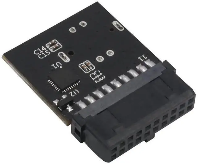 Alt view image 5 of 5 - JAENFONG USB 3.0 (3.1 Gen 2) Internal IDC 20 Pin Motherboard Header to Type E A-Key USB 3.1 20Pin Female Header Converter for Type C Panel Mount Adapter