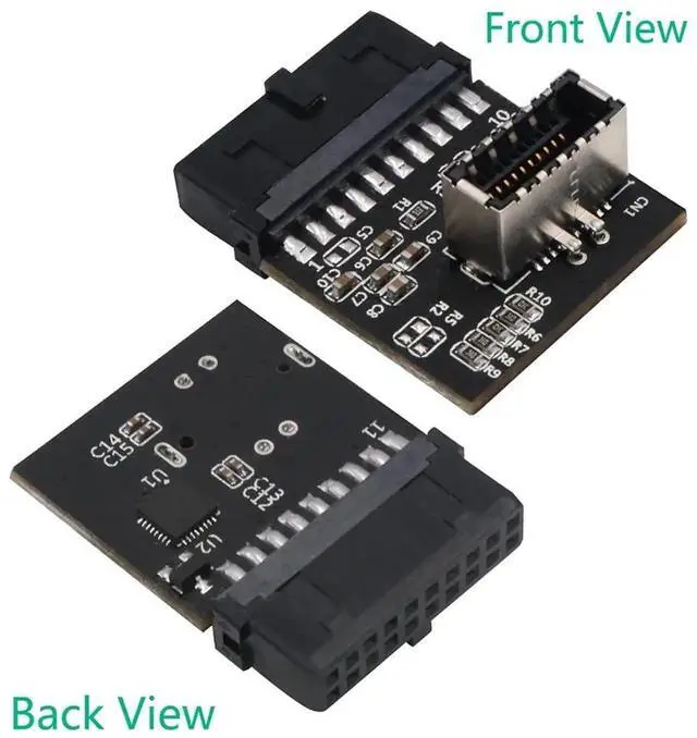 Alt view image 2 of 5 - JAENFONG USB 3.0 (3.1 Gen 2) Internal IDC 20 Pin Motherboard Header to Type E A-Key USB 3.1 20Pin Female Header Converter for Type C Panel Mount Adapter