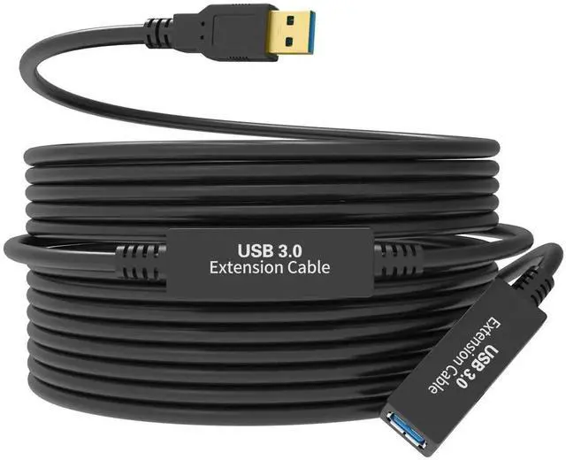Main image of JAENFONG 32Feet USB 3.0 Extension Cable,Type A-Male A-Female Extender Cord, With 2 Expansion Chipset Signal Boosters, Compatible With Oculus Quest 2 VR, Xbox, PS4,Webcam,Printer, Hard Drive,USB HUB Et