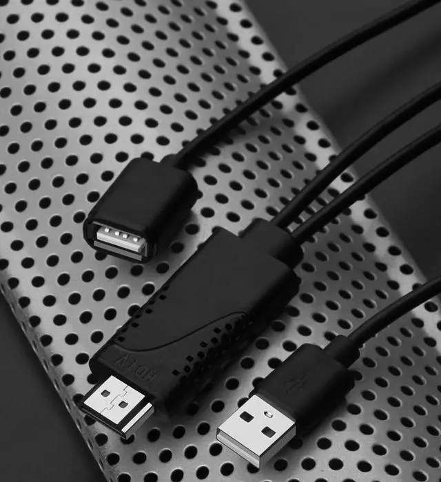 Alt view image 5 of 6 - USB to HDMI Adapter Cable, 1080P HD Phone to TV Connector, Universal Screen Mirroring Cable for Smartphone to HDTV/Monitor/Projector (1m)