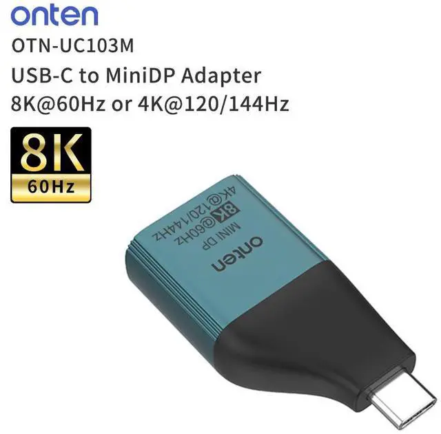 Alt view image 3 of 3 - USB-C to Mini DP Adapter 8K@60Hz, Type-C to Mini DisplayPort Converter with Metal Housing, Compatible with MacBook, Laptop, Tablet, Smartphone, Monitor, Projector
