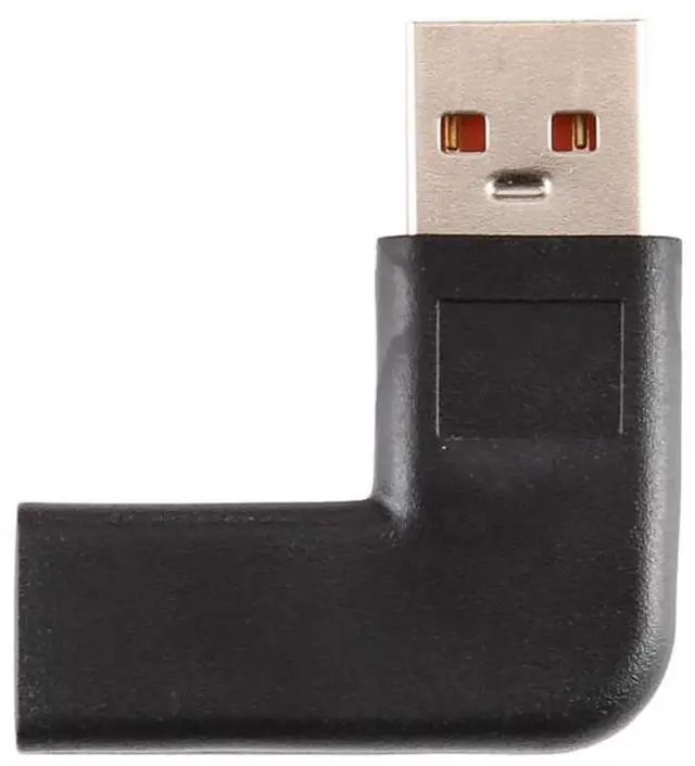 Alt view image 2 of 4 - JAENFONG USB-C / Type-C Female to Yoga 3 Male 90 Degrees Angled Power Adapter Connector for