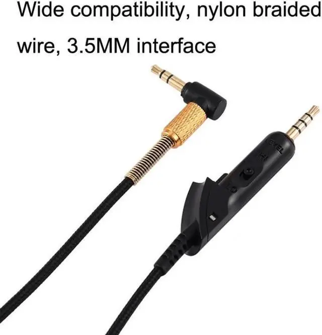 Main image of JAENFONG 1.2m For Boss QC15 Headphone Audio Cable Braided Replacement Cable