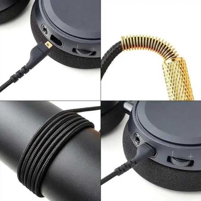 Alt view image 4 of 6 - JAENFONG Headphone Audio Cable for SteelSeries Arctis 3 5 7 Pro (Black)