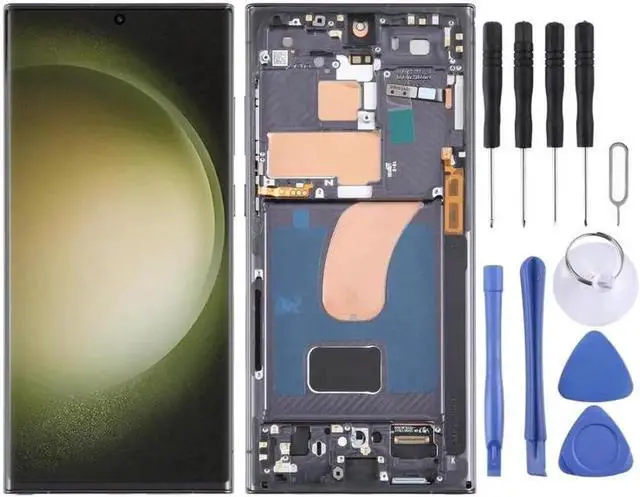 Main image of JAENFONG For Samsung Galaxy S23 Ultra 5G SM-S918U US Edition 6.78 inch OLED LCD Screen Digitizer Full Assembly with Frame (Black)