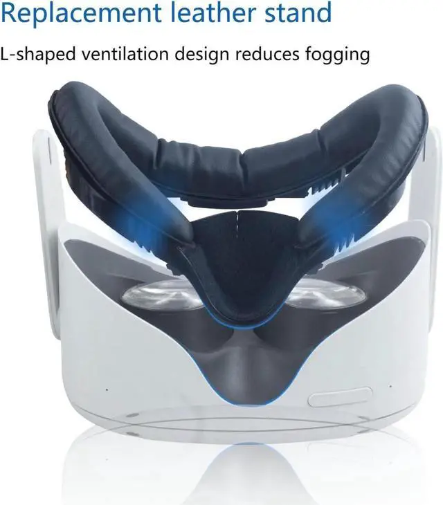 Alt view image 5 of 5 - JAENFONG For Meta Quest 2 VR Headset 6pcs/set Replacement Face Eye Pad Cushion(Black)