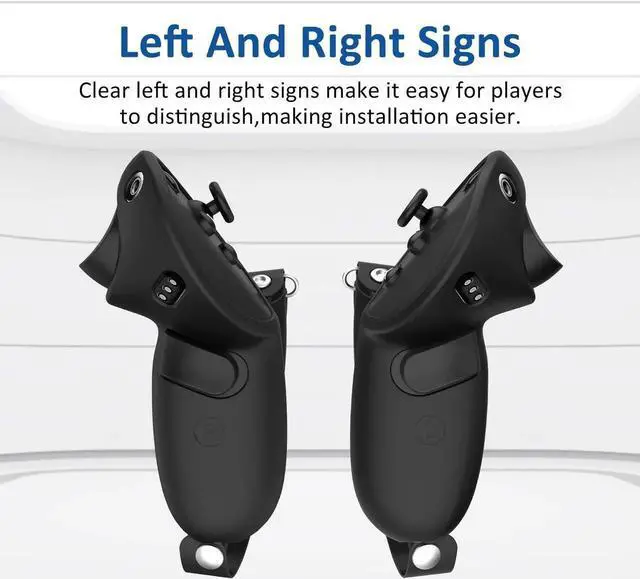 Alt view image 5 of 5 - JAENFONG For Meta Quest Pro 1 Pair Handle Silicone Case Cover VR Accessories (grey)