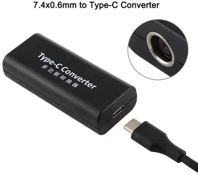 Alt view image 4 of 5 - JAENFONG DC 7.4 x 0.6mm Power Jack Female to USB-C / Type-C Female Power Connector Adapter with 15cm USB-C / Type C Cable
